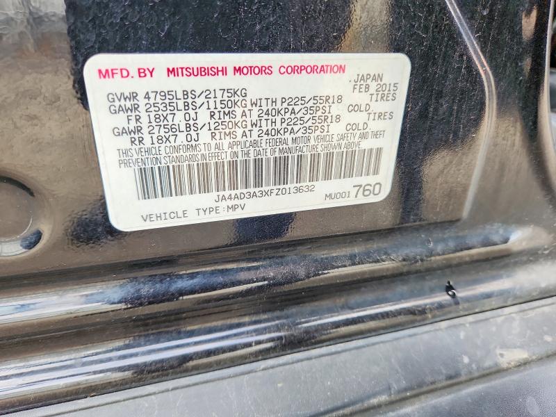 2015 Mitsubishi Outlander მანქანა იყიდება აუქციონზე, vin: JA4AD3A3XFZ013632, აუქციონის ნომერი: 70472156
