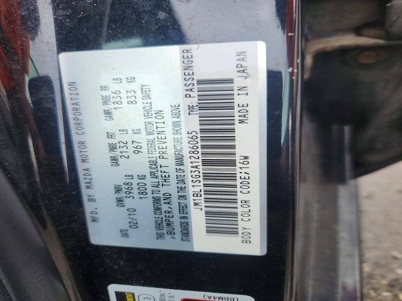67656796 :رقم المزاد ، JM1BL1SG3A1286065 vin ، 2010 Mazda 3 مزاد بيع