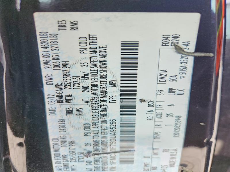 Продажа на аукционе авто 2013 Ford Escape, vin: 1FMCU0F75DUA95266, номер лота: 69938496