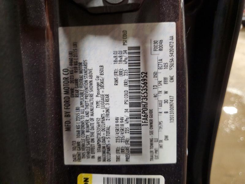 Продаж на аукціоні авто 2014 Ford Fusion, vin: 1FA6P0H73E5356952, номер лоту: 69123286