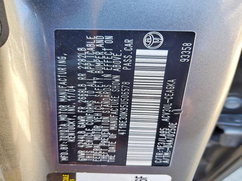 69301156 :رقم المزاد ، 4T1BE30K95U506578 vin ، 2005 Toyota Camry مزاد بيع