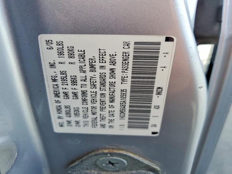 Продажа на аукционе авто 2005 Honda Accord, vin: 1HGCM56465A165935, номер лота: 68716666