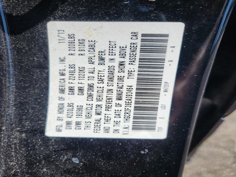 66535326 :رقم المزاد ، 1HGCR2F36EA093464 vin ، 2014 Honda Accord مزاد بيع