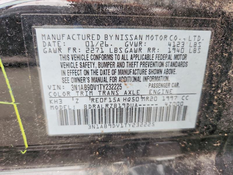 Aukcja sprzedaży 2026 Nissan Sentra, vin: 3N1AB9DV1TY232225, numer aukcji: 70836936