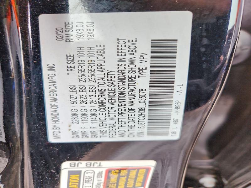 Продажа на аукционе авто 2020 Acura Rdx, vin: 5J8TC2H38LL035078, номер лота: 70472536