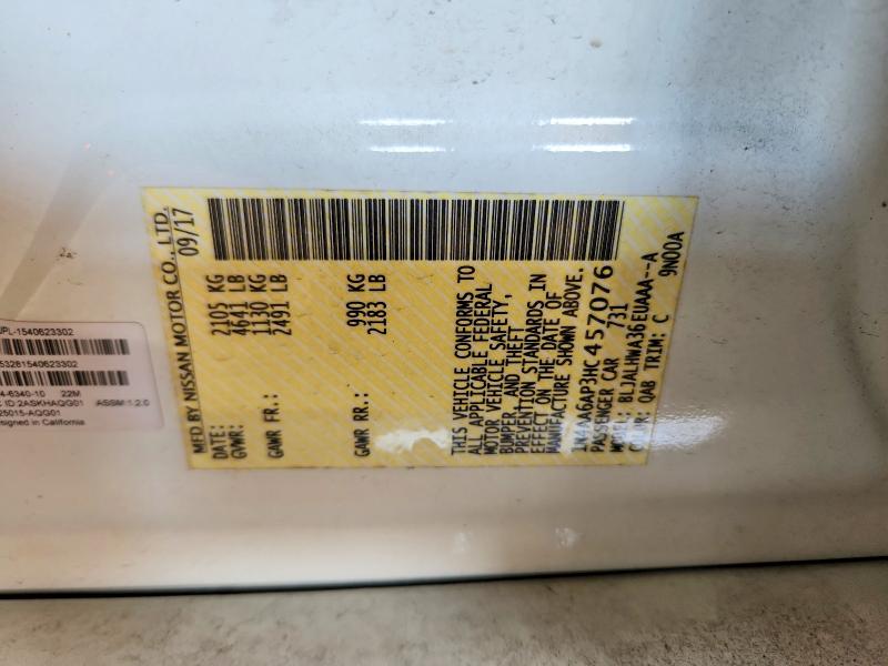 Продажа на аукционе авто 2017 Nissan Maxima, vin: 1N4AA6AP3HC457076, номер лота: 69559166