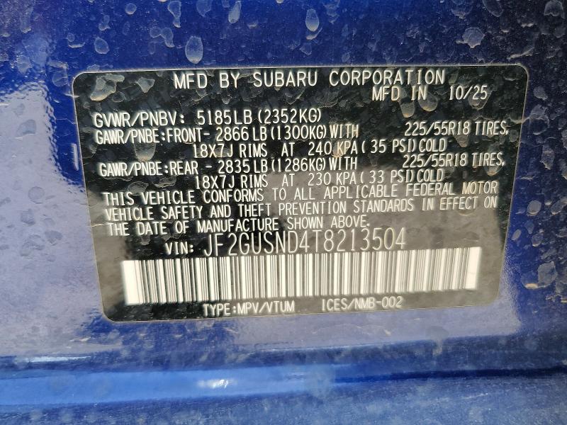 Продажа на аукционе авто 2026 Subaru Crosstrek, vin: JF2GUSND4T8213504, номер лота: 67747456