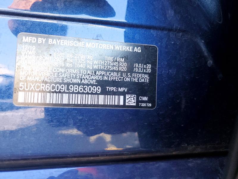2020 Bmw X5 მანქანა იყიდება აუქციონზე, vin: 5UXCR6C09L9B63099, აუქციონის ნომერი: 71085596
