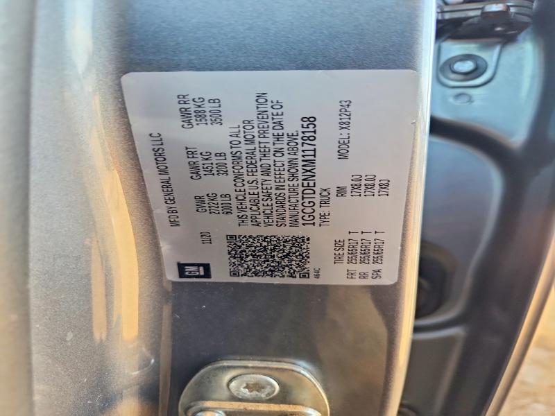 67379906 :رقم المزاد ، 1GCGTDENXM1178158 vin ، 2021 Chevrolet Colorado مزاد بيع
