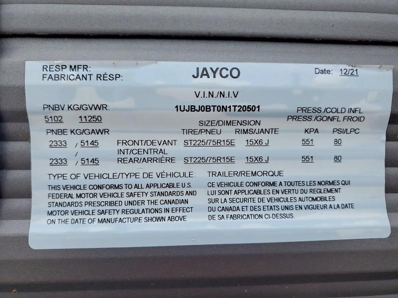 Продажа на аукционе авто 2022 Jayco Jay Flight, vin: 1UJBJ0BT0N1T20501, номер лота: 69618426