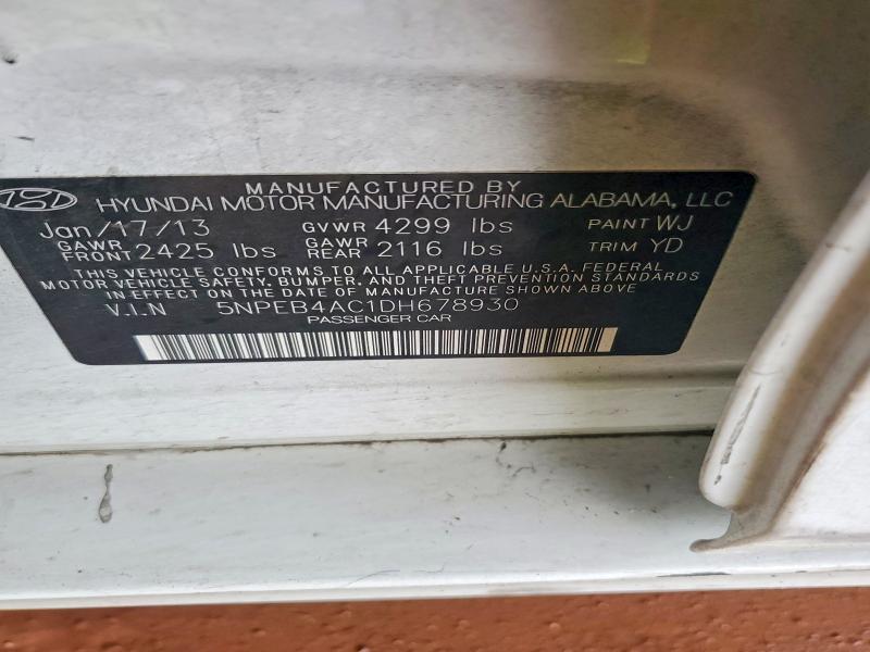 Продаж на аукціоні авто 2013 Hyundai Sonata, vin: 5NPEB4AC1DH678930, номер лоту: 70858656