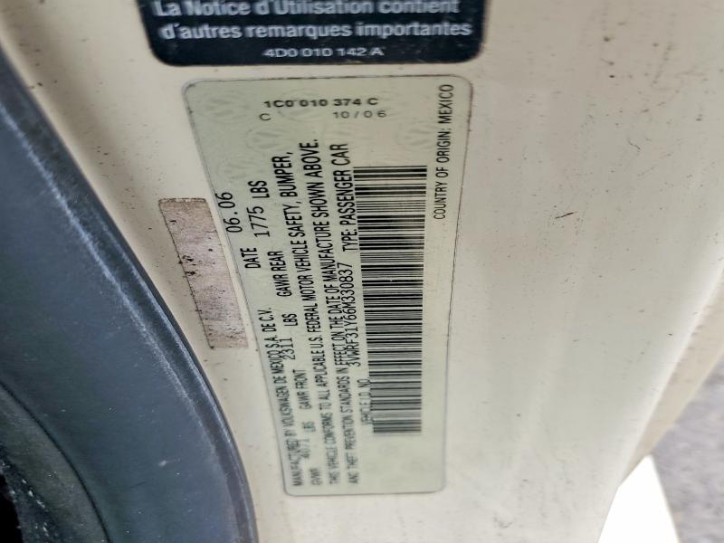 Продаж на аукціоні авто 2006 Volkswagen New Beetle, vin: 3VWRF31Y66M330837, номер лоту: 68648626
