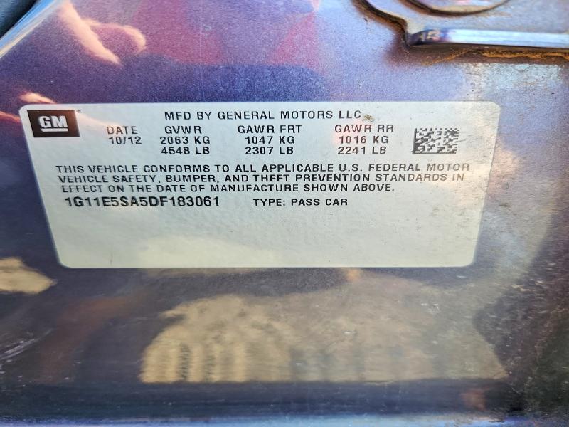 Продаж на аукціоні авто 2013 Chevrolet Malibu, vin: 1G11E5SA5DF183061, номер лоту: 67887486