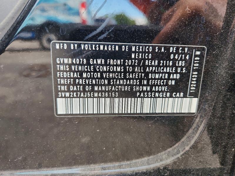 Продажа на аукционе авто 2014 Volkswagen Jetta, vin: 3VW2K7AJ5EM436153, номер лота: 70255036