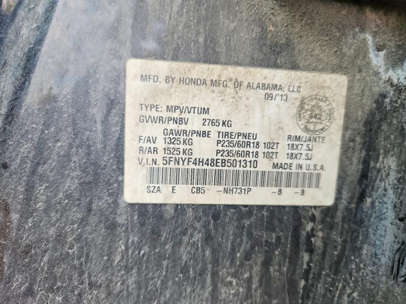 Продаж на аукціоні авто 2014 Honda Pilot, vin: 5FNYF4H48EB501310, номер лоту: 68956526