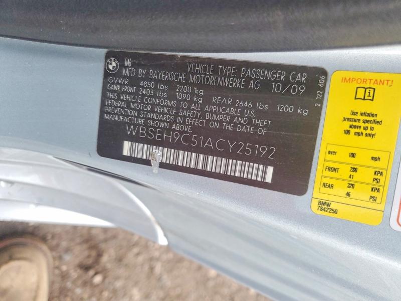 Продаж на аукціоні авто 2010 Bmw M6, vin: WBSEH9C51ACY25192, номер лоту: 69358256