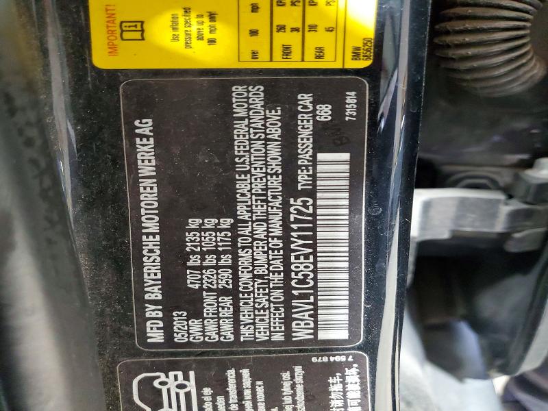 Aukcja sprzedaży 2014 Bmw X1, vin: WBAVL1C58EVY11725, numer aukcji: 70664086