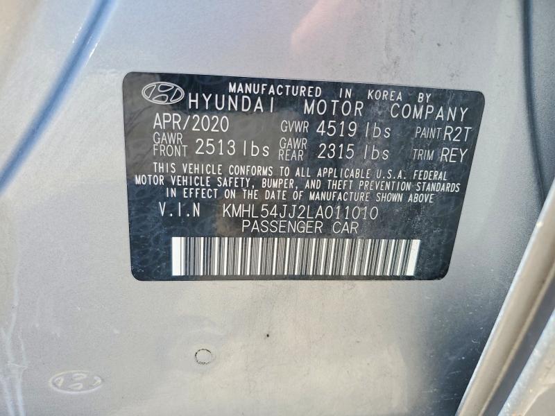 Aukcja sprzedaży 2020 Hyundai Sonata Hybrid, vin: KMHL54JJ2LA011010, numer aukcji: 68900616