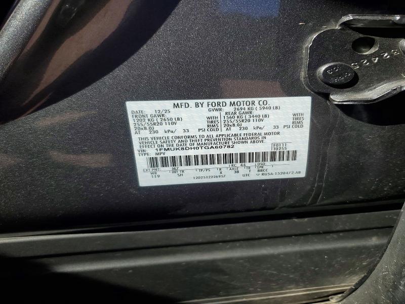 Продаж на аукціоні авто 2026 Ford Explorer, vin: 1FMUK8DH0TGA60782, номер лоту: 70409456