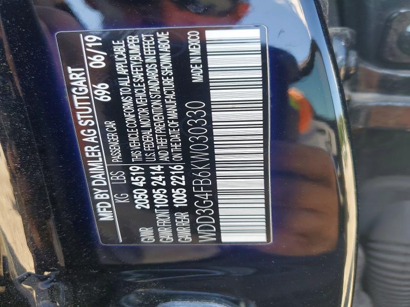 69311846 :رقم المزاد ، WDD3G4FB6KW030330 vin ، 2019 Mercedes-benz A مزاد بيع