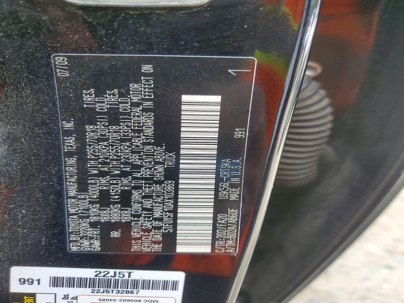 Aukcja sprzedaży 2010 Toyota Tundra, vin: 5TFUY5F10AX103869, numer aukcji: 70938776