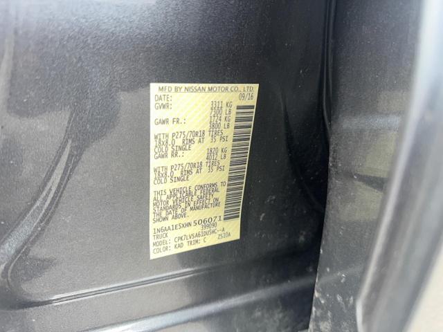 Продажа на аукционе авто 2017 Nissan Titan, vin: 1N6AA1E5XHN506071, номер лота: 71441086