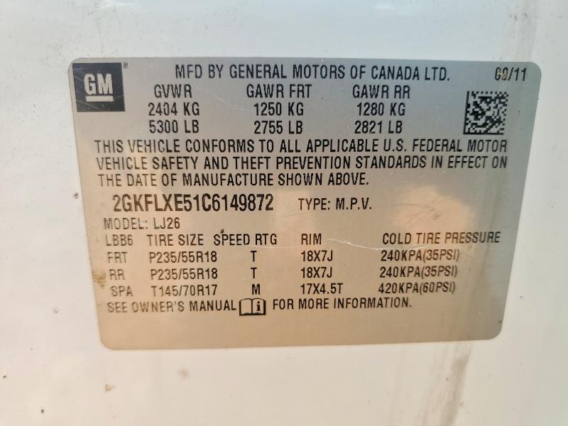 2012 Gmc Terrain მანქანა იყიდება აუქციონზე, vin: 2GKFLXE51C6149872, აუქციონის ნომერი: 69691536