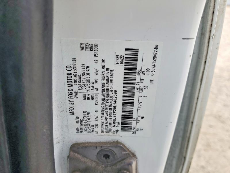 66624576 :رقم المزاد ، NM0LS7F20L1482599 vin ، 2020 Ford Transit Connect مزاد بيع