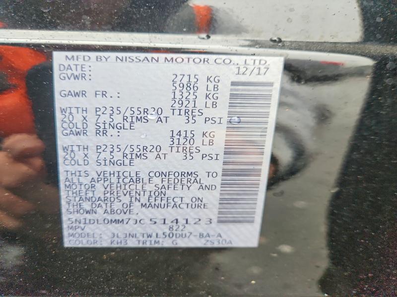 69776966 :رقم المزاد ، 5N1DL0MM7JC514123 vin ، 2018 Infiniti Qx60 مزاد بيع