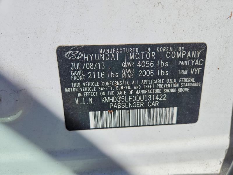2013 Hyundai Elantra Gt მანქანა იყიდება აუქციონზე, vin: KMHD35LE0DU131422, აუქციონის ნომერი: 69089406