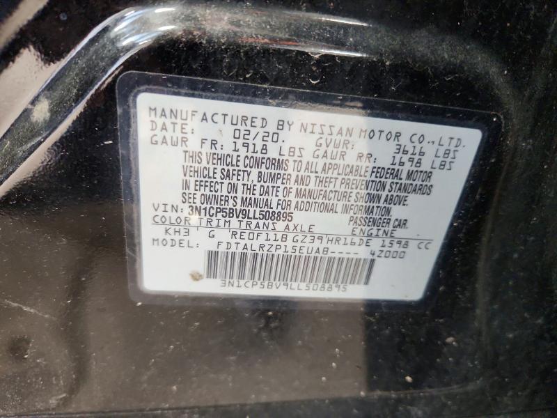 67628296 :رقم المزاد ، 3N1CP5BV9LL508895 vin ، 2020 Nissan Kicks مزاد بيع