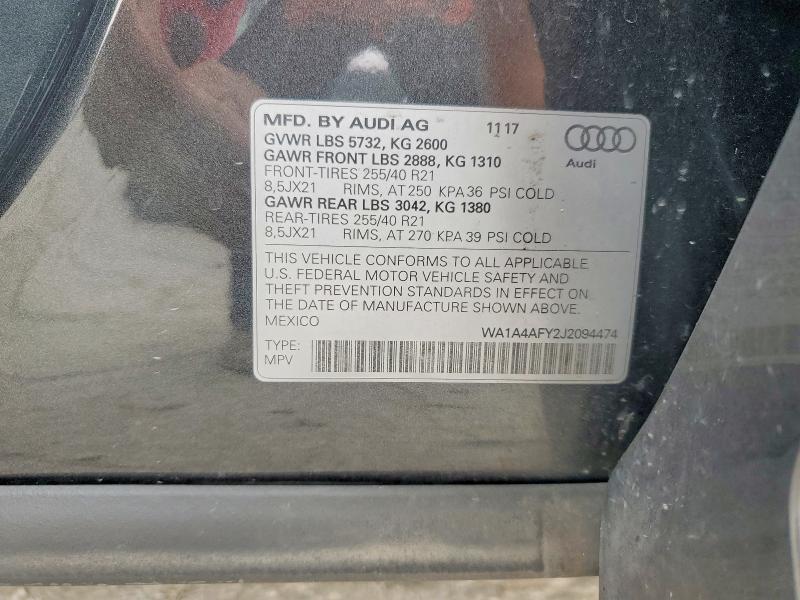 Aukcja sprzedaży 2018 Audi Sq5, vin: WA1A4AFY2J2094474, numer aukcji: 70067146