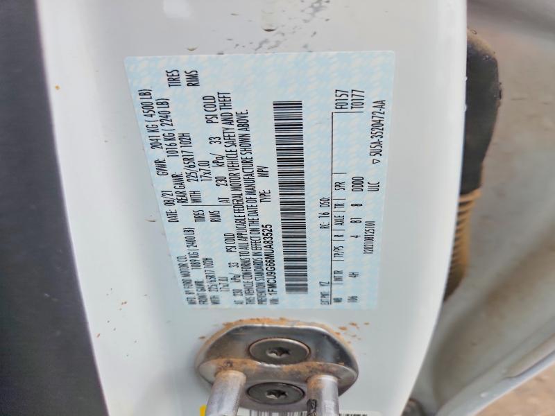 2021 Ford Escape მანქანა იყიდება აუქციონზე, vin: 1FMCU9G66MUA83525, აუქციონის ნომერი: 70627036