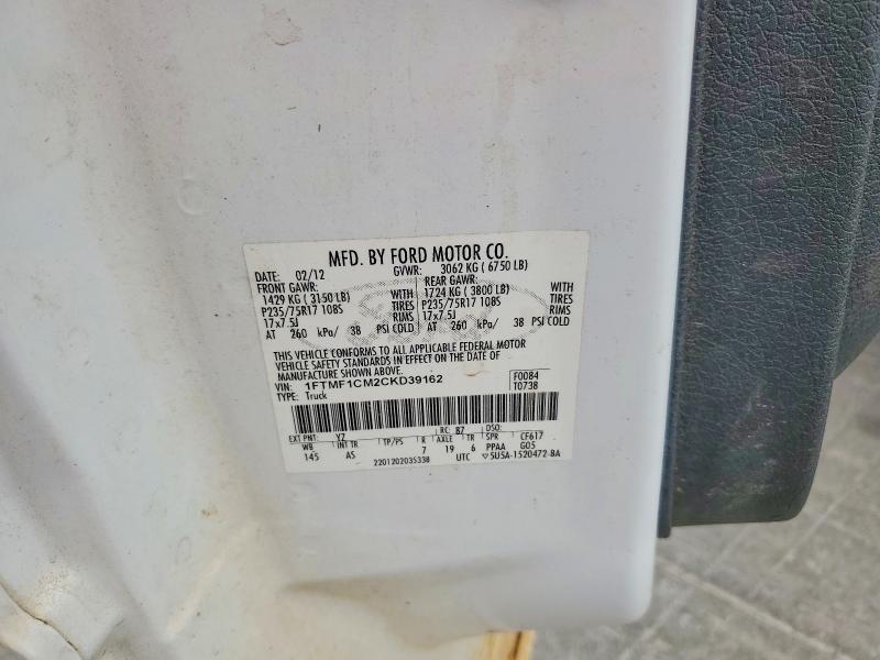 Продаж на аукціоні авто 2012 Ford F150, vin: 1FTMF1CM2CKD39162, номер лоту: 70137176