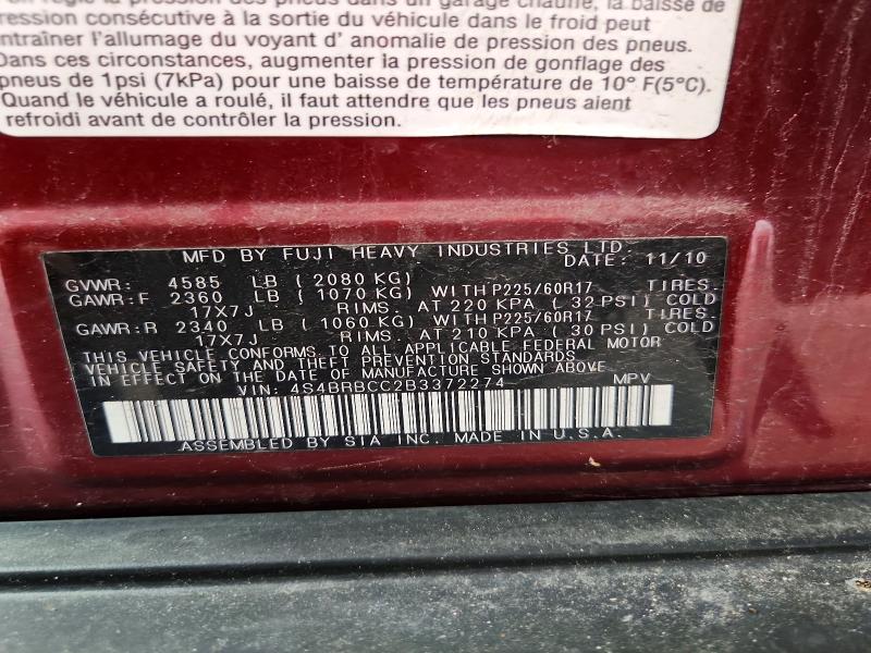 Aukcja sprzedaży 2011 Subaru Outback, vin: 4S4BRBCC2B3372274, numer aukcji: 68938276