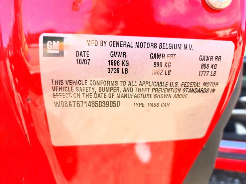 68913846 :رقم المزاد ، W08AT671485039050         vin ، 2008 Saturn Astra مزاد بيع