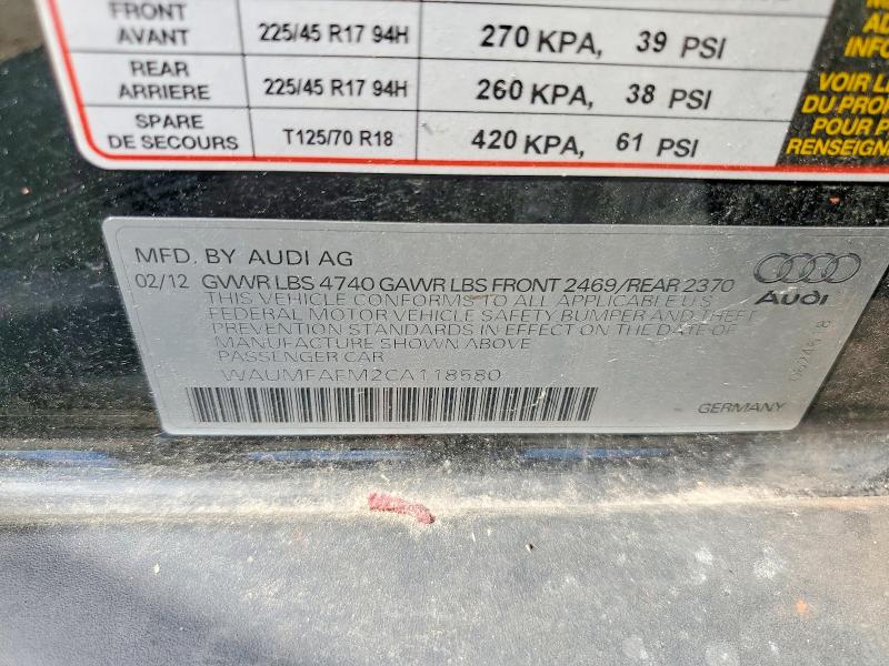 Продаж на аукціоні авто 2012 Audi A3, vin: WAUMFAFM2CA118580, номер лоту: 70185296