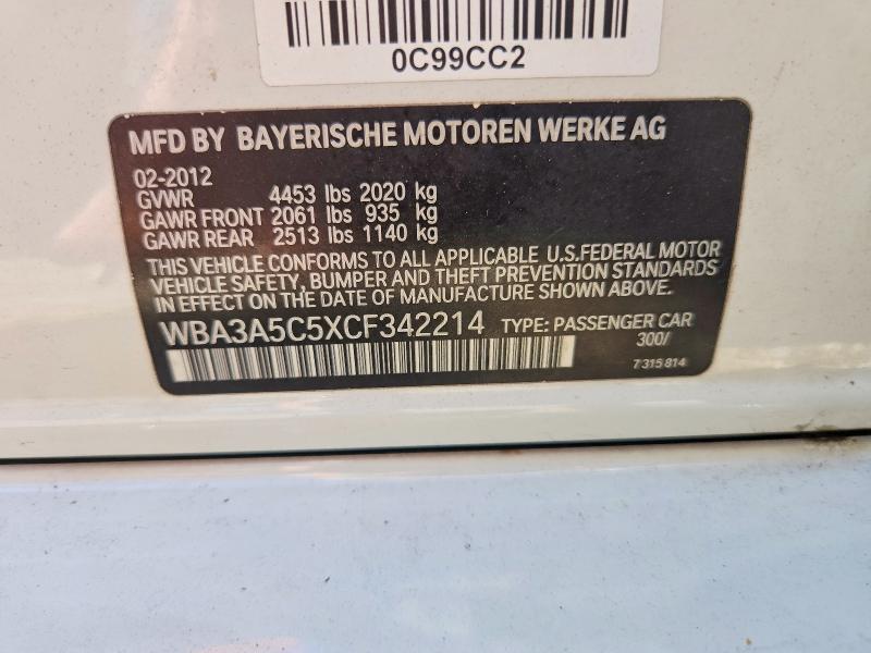 Продажа на аукционе авто 2012 Bmw 328, vin: WBA3A5C5XCF342214, номер лота: 69213816