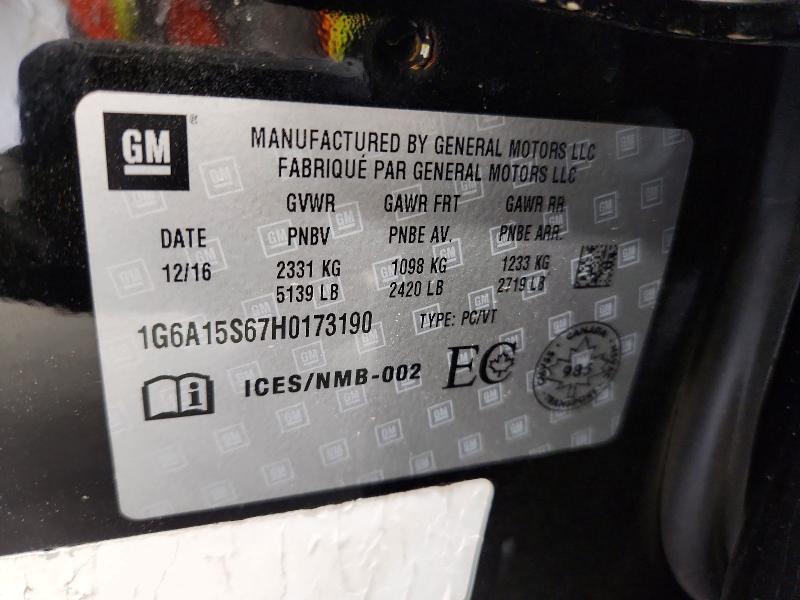 2017 Cadillac Cts-v მანქანა იყიდება აუქციონზე, vin: 1G6A15S67H0173190, აუქციონის ნომერი: 68394946