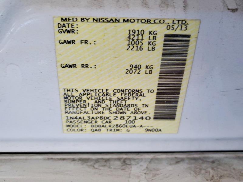 Продажа на аукционе авто 2013 Nissan Altima, vin: 1N4AL3AP8DC287140, номер лота: 70292956