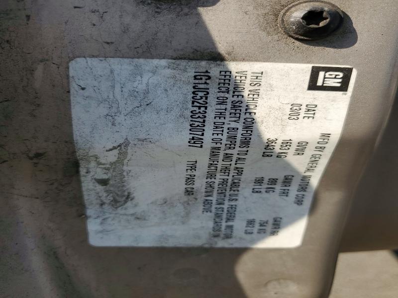 Продажа на аукционе авто 2003 Chevrolet Cavalier, vin: 1G1JC52F337307497, номер лота: 70267926