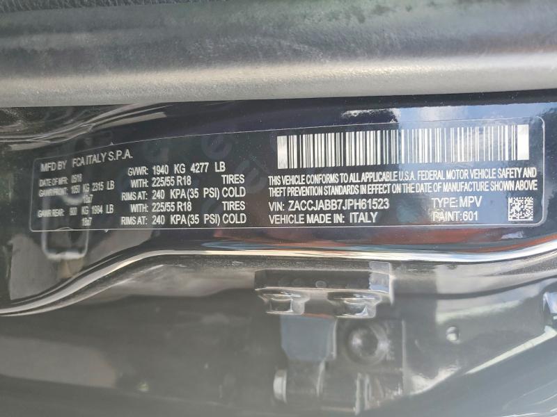 Продажа на аукционе авто 2018 Jeep Renegade, vin: ZACCJABB7JPH61523, номер лота: 69914436