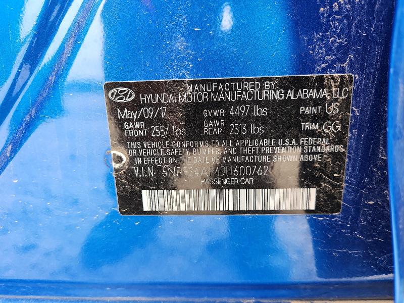Продажа на аукционе авто 2018 Hyundai Sonata, vin: 5NPE24AF4JH600762, номер лота: 70618856