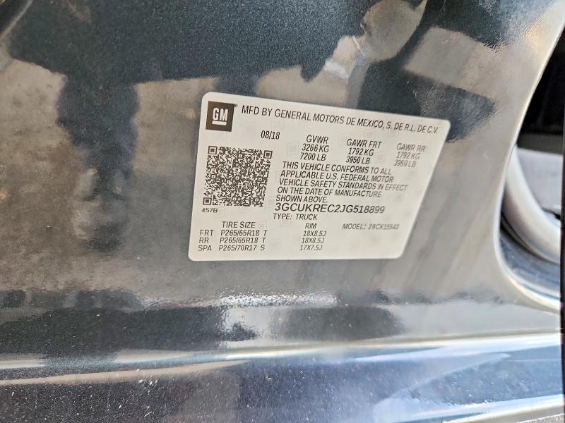 Продажа на аукционе авто 2018 Chevrolet Silverado, vin: 3GCUKREC2JG518899, номер лота: 67343486
