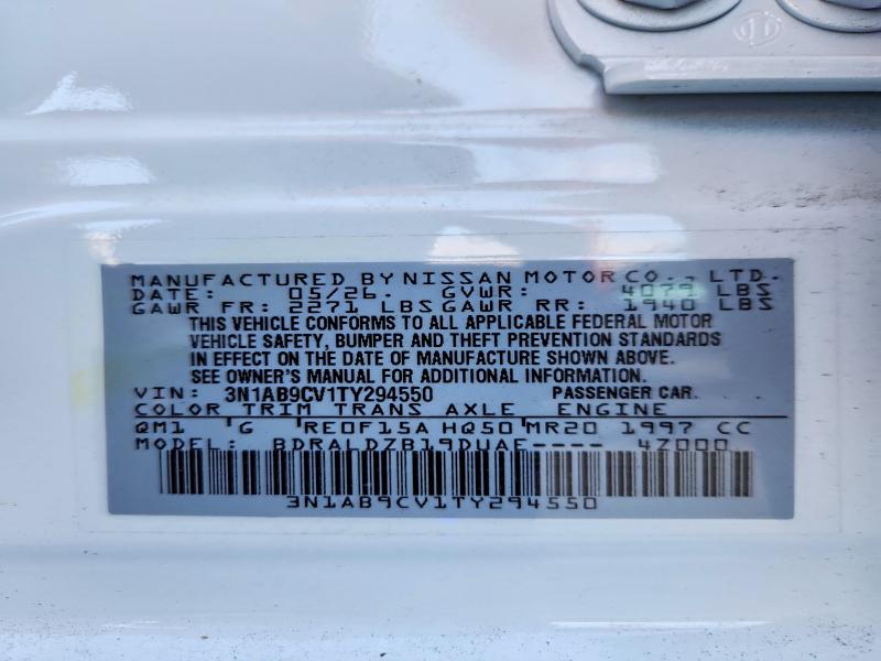 Aukcja sprzedaży 2026 Nissan Sentra, vin: 3N1AB9CV1TY294550, numer aukcji: 69207366
