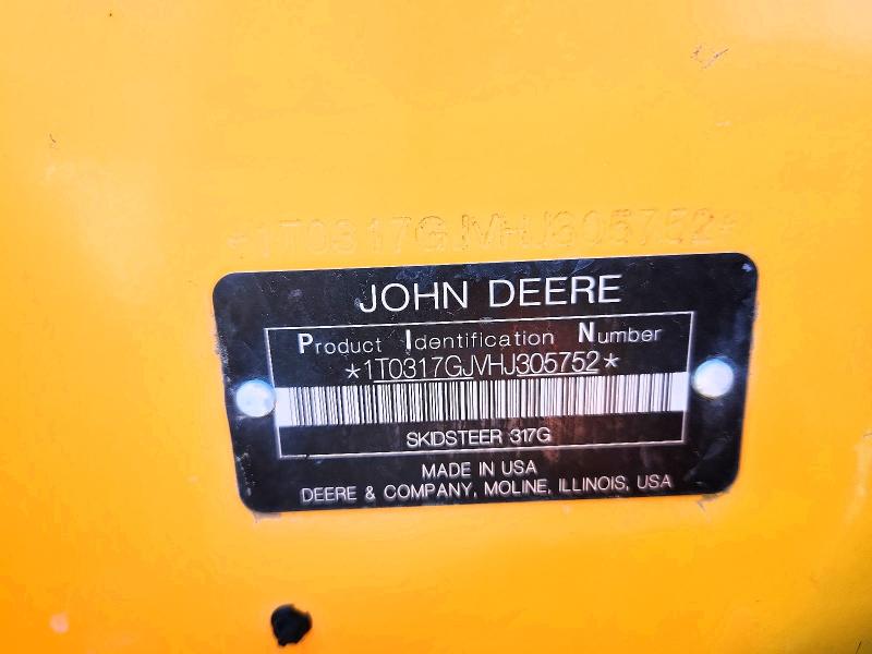 Aukcja sprzedaży 2017 John Deere 317g, vin: 1T0317GJVHJ305752, numer aukcji: 70476316