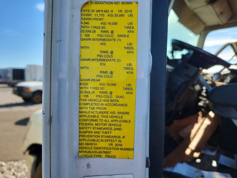 69597816 :رقم المزاد ، 5PVNJ8JVXL4S76937 vin ، 2020 Hino 258/268 مزاد بيع