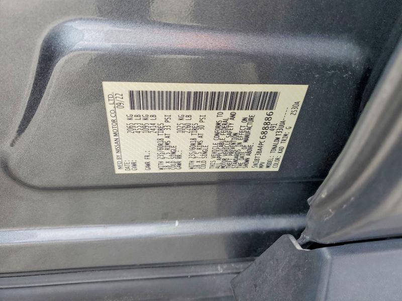 2023 Nissan Rogue მანქანა იყიდება აუქციონზე, vin: 5N1BT3BA4PC688886, აუქციონის ნომერი: 70165736