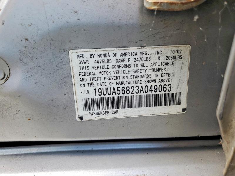 Продажа на аукционе авто 2003 Acura 3.2tl, vin: 19UUA56823A049063, номер лота: 69568246