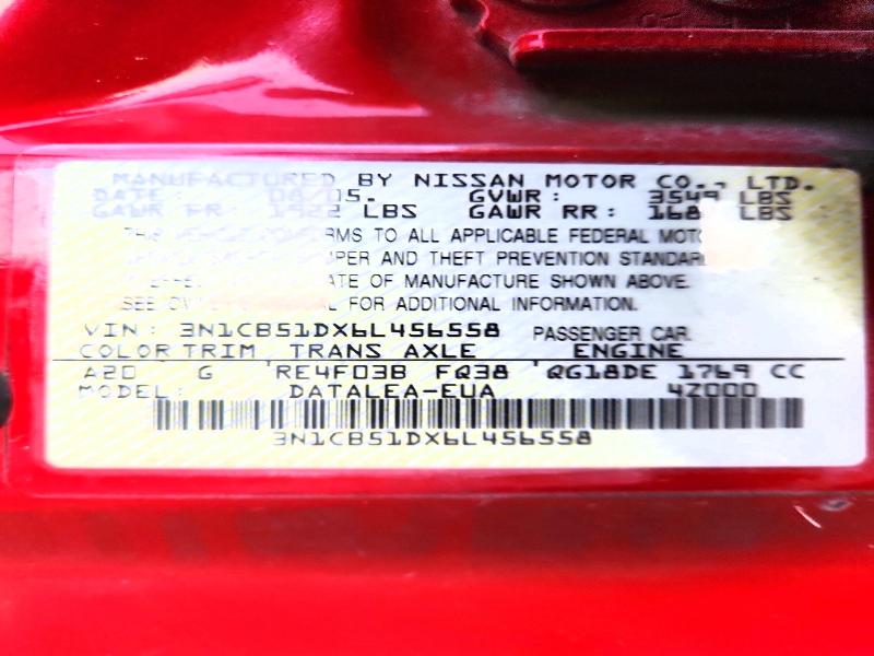 69465246 :رقم المزاد ، 3N1CB51DX6L456558 vin ، 2006 Nissan Sentra مزاد بيع